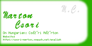 marton csori business card